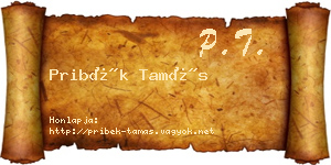 Pribék Tamás névjegykártya