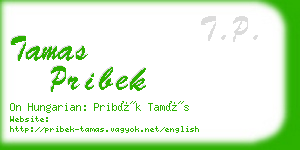 tamas pribek business card